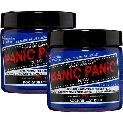 Vopsea de păr, Manic Panic, Rockabilly Blue, semipermanentă, vegană — preț și oferte