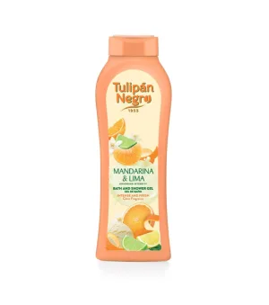 Gel de duș Tulipan Negro, Mandarin and Lime, curățare revigorantă, 650 ml