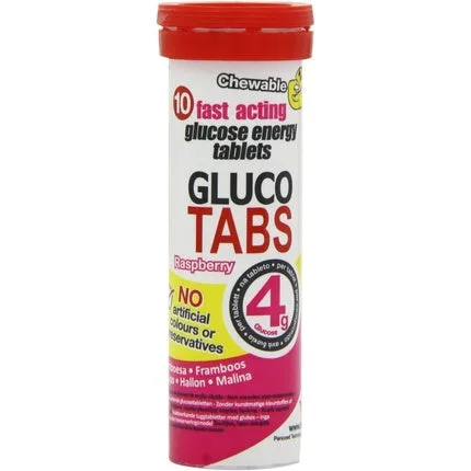 Tablete Glucoză, Glucotabs, Zmeură, 10 bucăți — preț și oferte