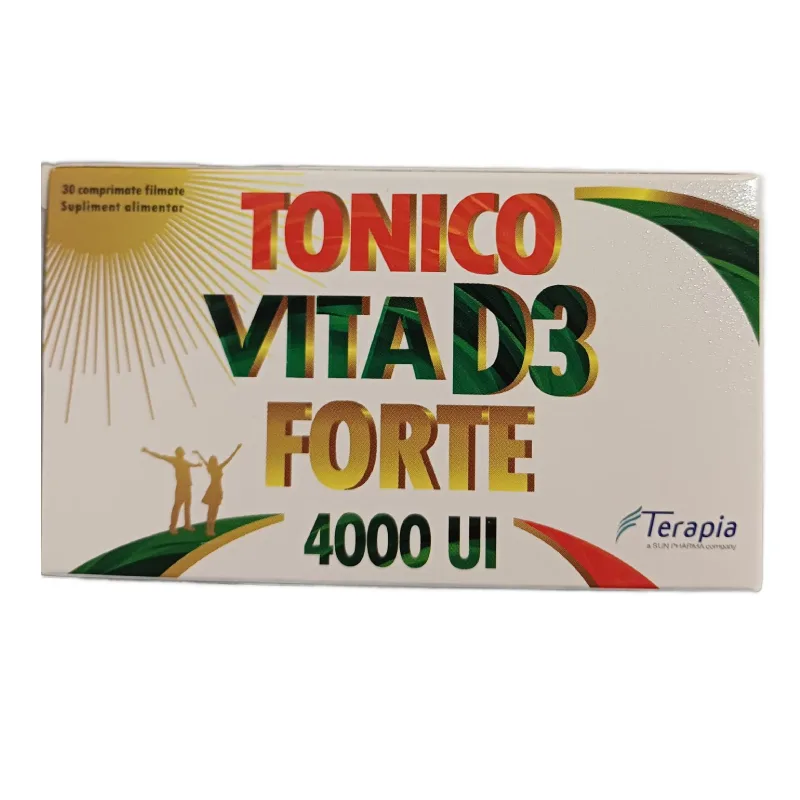 Tonico Vita D3 Forte 4000UI, 30 comprimate, Terapia TERAPIA SA — preț și oferte