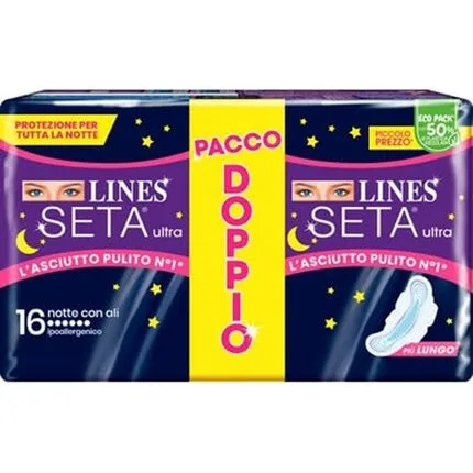 Absorbante de noapte, Lines Seta, aripioare — preț și oferte