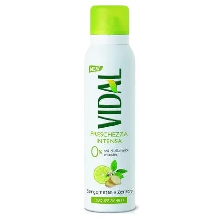 Deodorant spray, Vidal, bergamotă și ghimbir, 150ml — preț și oferte