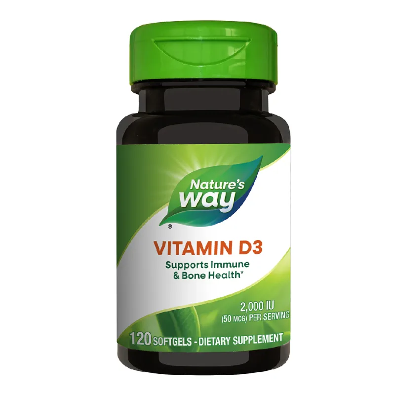 Vitamina D3 2000 UI Nature's Way, 120 capsule, Secom NATURE'S WAY SUA — preț și oferte