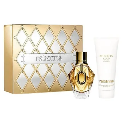 Set Cadou Paco Rabanne Million Gold For Her, Parfum & Cremă Corp, 50ml + 100ml — preț și oferte