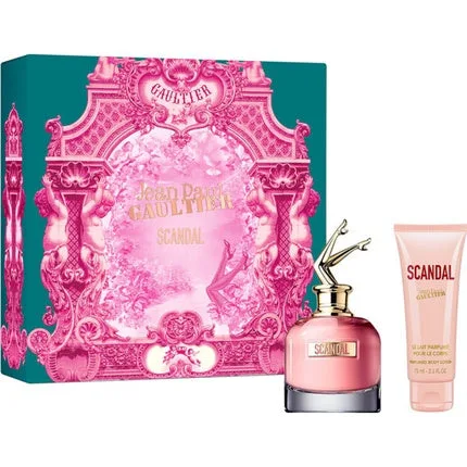 Set Cadou Parfum Jean Paul Gaultier Scandal, Eau de Parfum 50ml & Loțiune de Corp 75ml, roz — preț și oferte