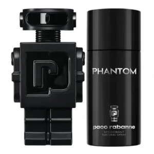 Set Parfum și Deodorant, Paco Rabanne, Phantom, Negru, 100ml + 150ml