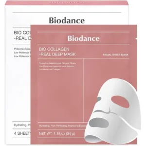 Mască Facială Hidratantă Biodance Bio-Collagen Real Deep Mask, 34g, 4 buc