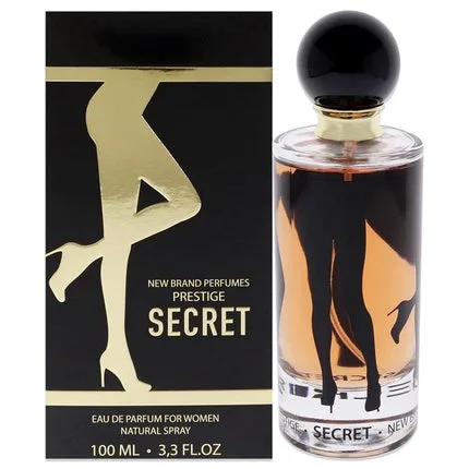 Eau de parfum, New Brand Perfumes Secret EDP, 100 ml, negru/auriu — preț și oferte
