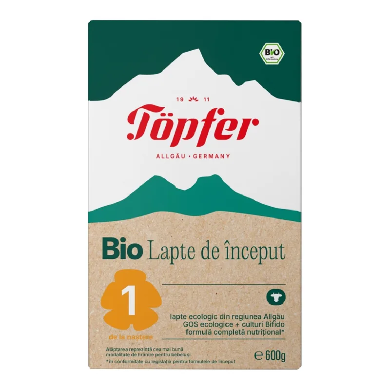Formula lapte de inceput Bio 1, 0+ luni, 600 g, Topfer — preț și oferte