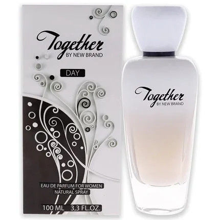 New Brand Together Day, parfum femei EDP spray, sticlă albă translucidă, capac albastru închis — preț și oferte