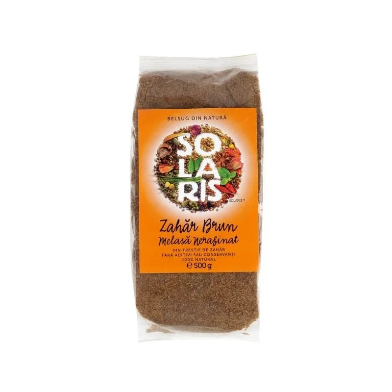 SOLARIS Zahar Brun Melasa Nerafinat, 500g — preț și oferte