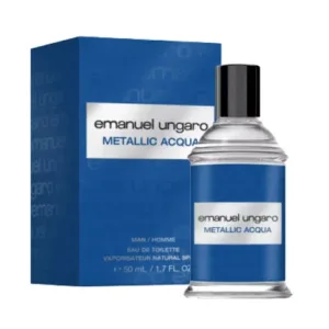Spray Aftershave Emanuel Ungaro Metallic Acqua, 50ml, albastru