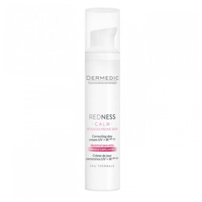 Crema corectoare zi UV+IR,  piele cuperozica REDNESS CALM, 40 ml, Dermedic — preț și oferte
