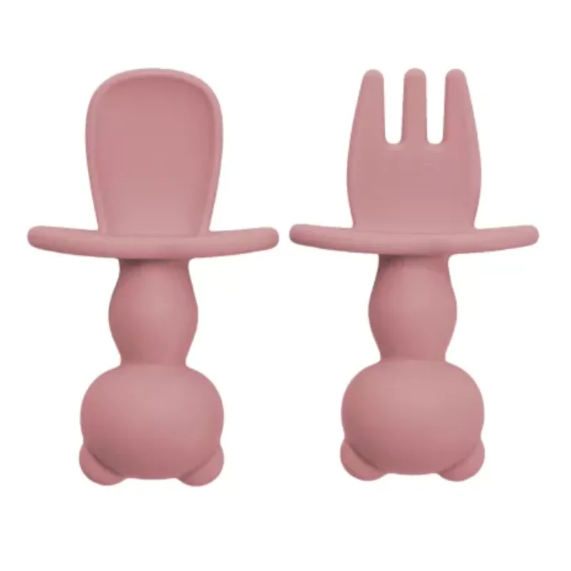 Set Tacamuri din silicon The Little Bear, 6 luni+, Old Rose, Appekids — preț și oferte