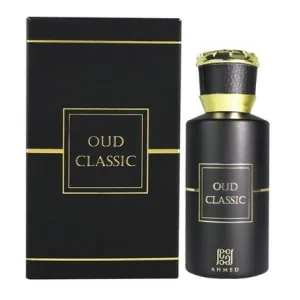 Ahmed Al Maghribi Oud Classic, parfum de lux în sticlă neagră cu accente aurii