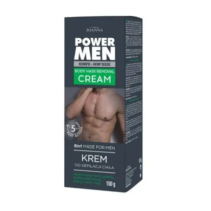 Crema depilatoare barbati, Joanna, Power Men, seminte de canepa — preț și oferte