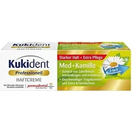 Cremă adezivă proteză dentară, Kukident, cu mușețel, 40g — preț și oferte