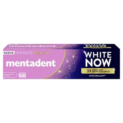 Pastă de dinți, Mentadent, White Now Infinite Gold, 75ml — preț și oferte