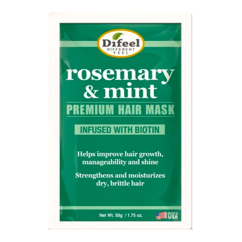 Masca cu efect de intarire a parului Rosemary and Mint, 50 g, Difeel — preț și oferte