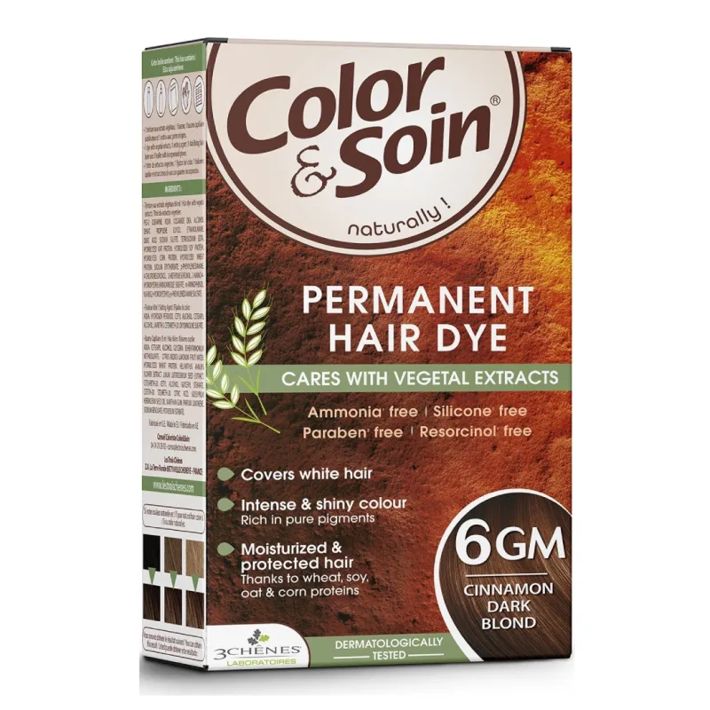 Vopsea de par fara amoniac, fara silicon, blond scortisoara, 6GM, Color & Soin COLOR SOIN — preț și oferte