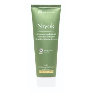 Pasta de dinti cu ulei de cocos, Peppermint & Lemon, 75 ml, Niyok