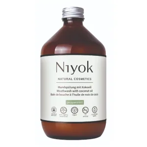 Apa de gura cu ulei de cocos si menta, 500 ml, Niyok