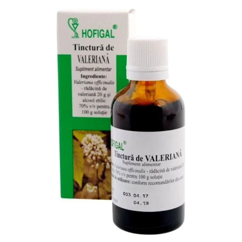 Tinctura de Valeriana, 50 ml, Hofigal — preț și oferte