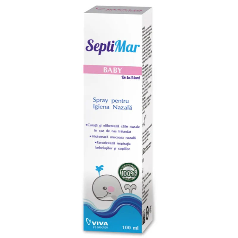 Septimar baby spray cu apa de mare 3 luni+ 100 ml VIVA PHARMA — preț și oferte