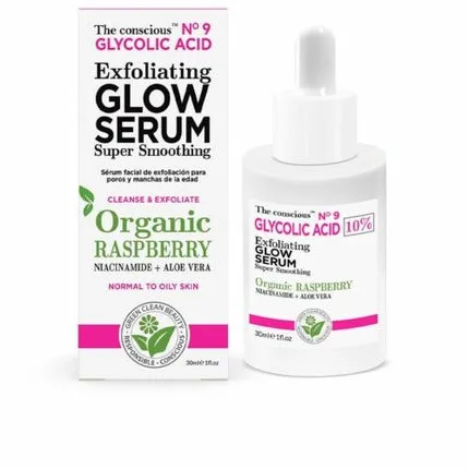 Ser exfoliant, The Conscious, Acid glicolic și zmeură, 30ml — preț și oferte