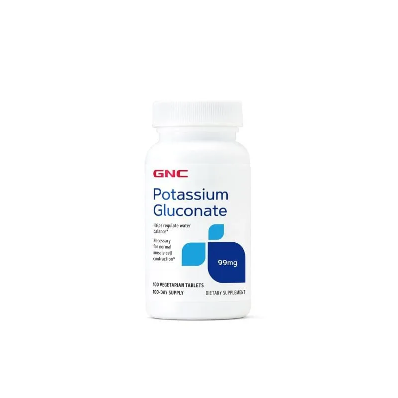 GNC Potassium Gluconate 99 mg, Gluconat de Potasiu, 100 tablete GENERAL NUTRITION CORPORATION — preț și oferte