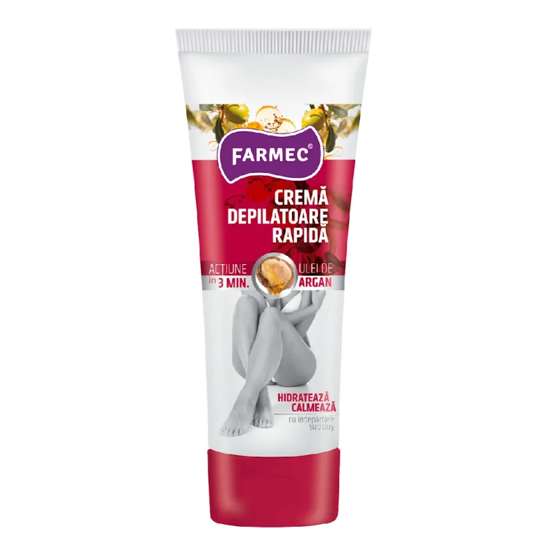Crema depilatoare rapida, cu ulei de argan, 150 ml, Farmec — preț și oferte