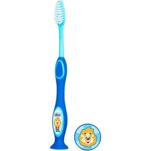 Periuță de dinți copii, Chicco, 3-6 ani, albastră