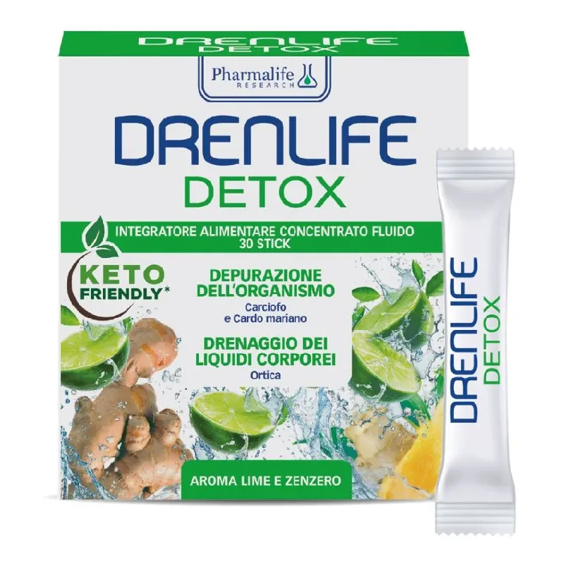 Drenlife Detox Stick aroma de lime, 30 plicuri*10ml, Pharmalife PHARMALIFE RESEARCH — preț și oferte