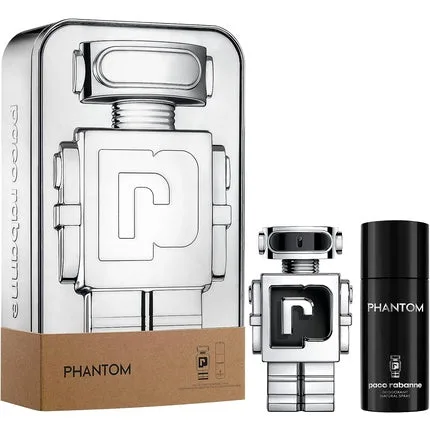 Set cadou parfum Paco Rabanne Phantom, 2 bucăți (100 ml EDT + 150 ml deodorant) — preț și oferte