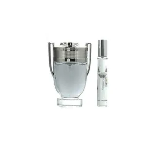 Set cadou Paco Rabanne Invictus pentru barbati, Eau De Toilette Spray 100ml + Mini Spray 20ml