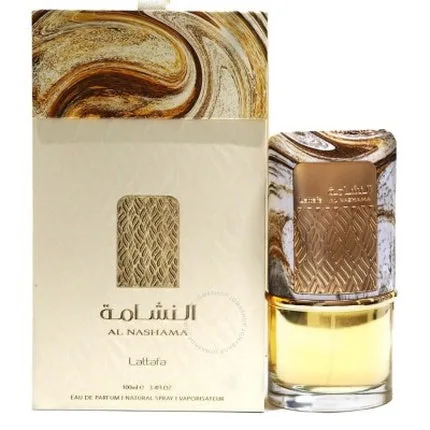 Perfum Lattafa Al Nashama 100ml - Sticlă cu design marmorat auriu — preț și oferte