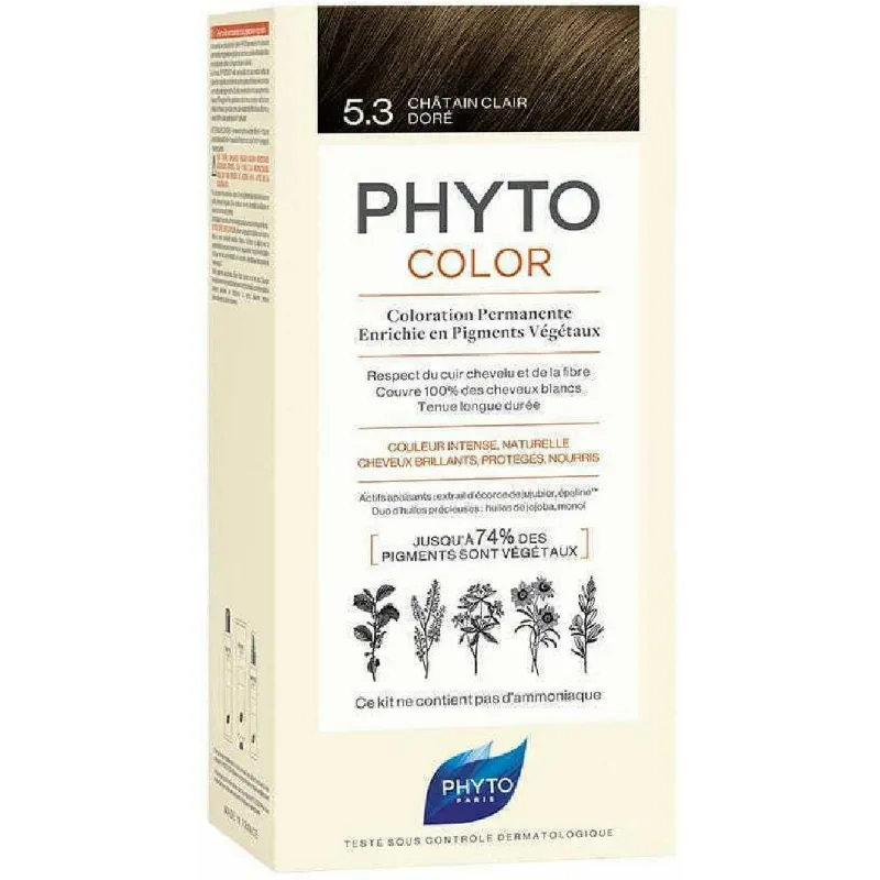 Vopsea de păr Phyto Color 535, Castaniu Auriu Deschis — preț și oferte