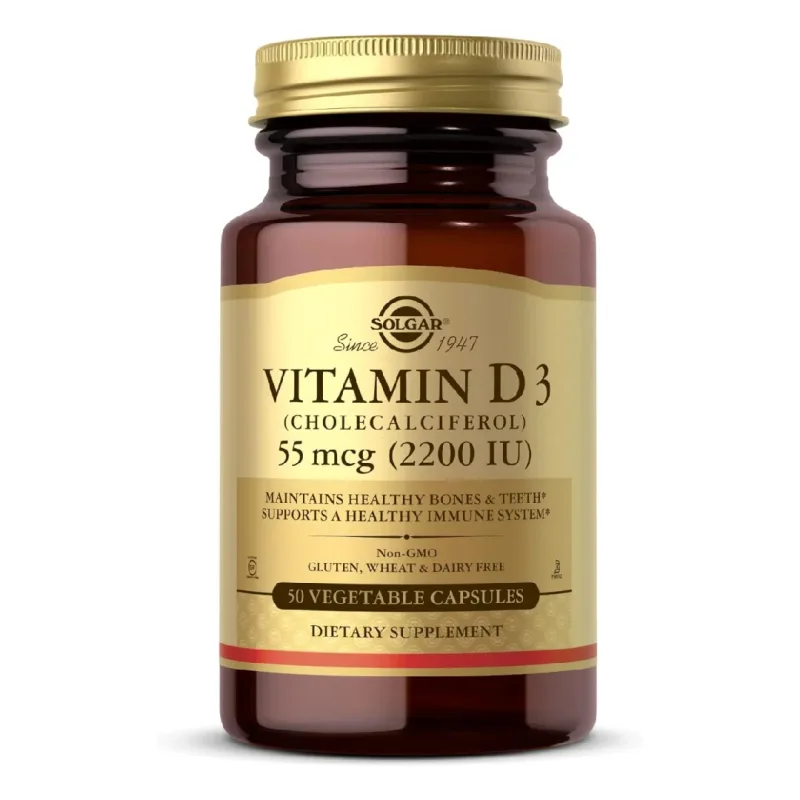 Vitamin D3 2200 UI, 50 capsule, Solgar — preț și oferte