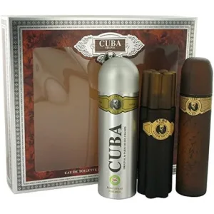 Set cadou, Fragluxe, Cuba Gold, spray eau de toilette + after shave + deodorant pentru bărbați