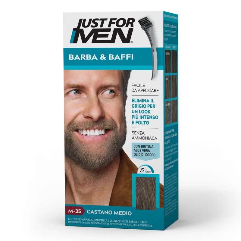 Gel colorant pentru barba, Just For Men, brun mediu, 28g — preț și oferte
