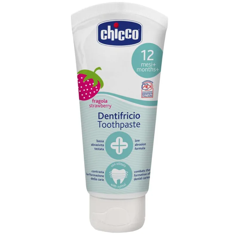 Pastă de dinți, Chicco, aromă căpșuni, 12m+, 50ml — preț și oferte