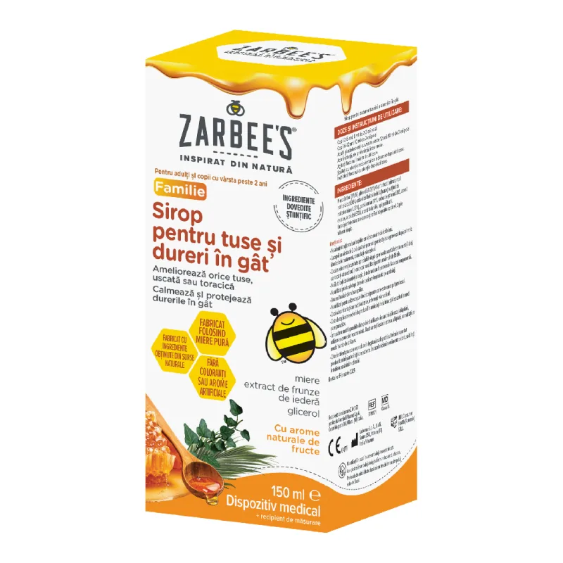Sirop tuse miere, 150 ml, Zarbees — preț și oferte
