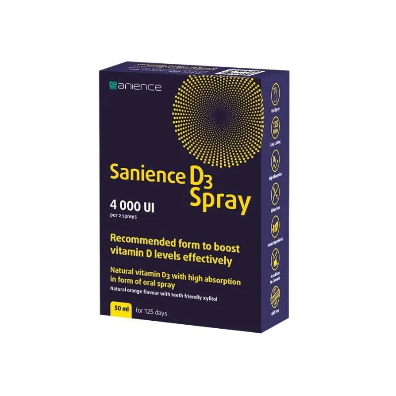 Sanience D3 Spray 4000 UI, 50 ml — preț și oferte