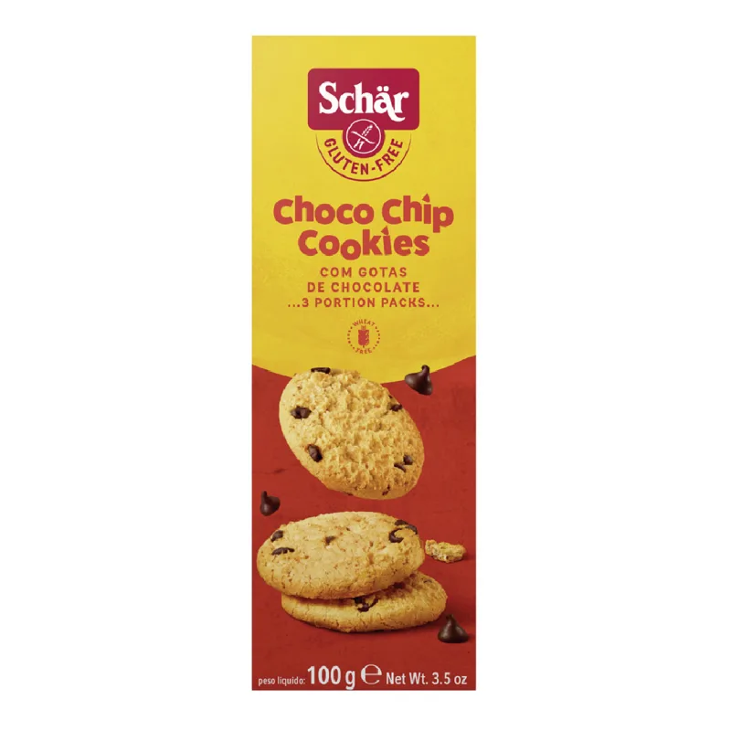 Biscuiti cu fulgi de ciocolata fara gluten Choco Chip, 100g, Dr. Schar — preț și oferte