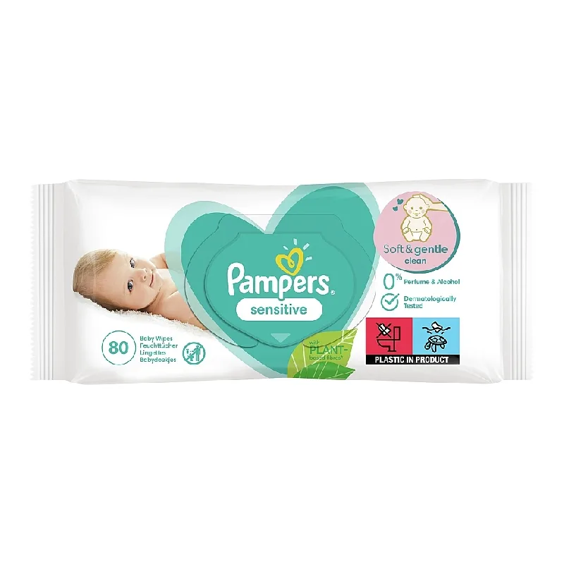Servetele umede Sensitive, 80 bucati, Pampers — preț și oferte