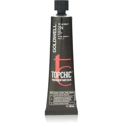 Vopsea de par, Goldwell Topchic, Negru 2N, 60ml — preț și oferte