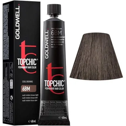 Vopsea de păr, Goldwell, Topchic Cool Browns 6MB, 60ml — preț și oferte