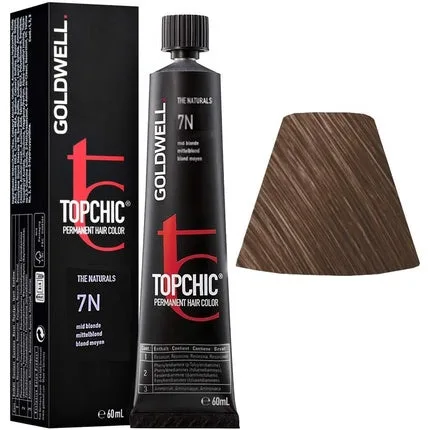 Vopsea de par, Goldwell, Topchic 7N Medium Blonde, 60ml — preț și oferte