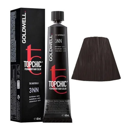 Vopsea de par, Goldwell Topchic Naturals 3NN, Saten Inchis Extra, 60ml — preț și oferte