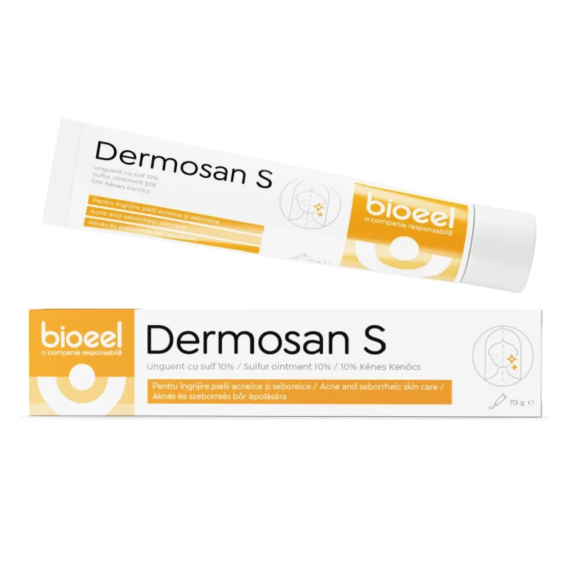 Dermosan S unguent cu sulf 10%, 70 g, Bioeel — preț și oferte